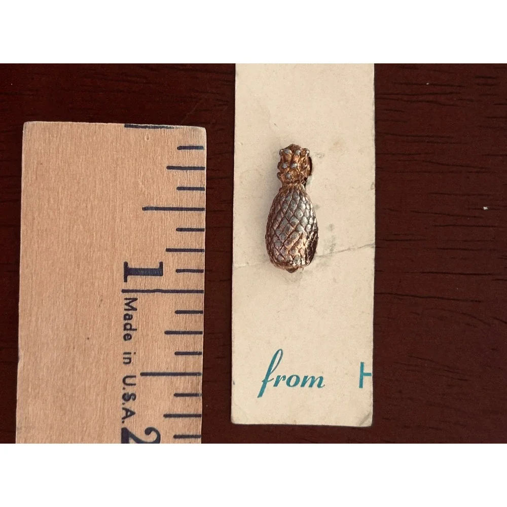 Vintage Hawaii Souvenir Pineapple Scatter Pins Gold Tone Small Tropical Tiki‎